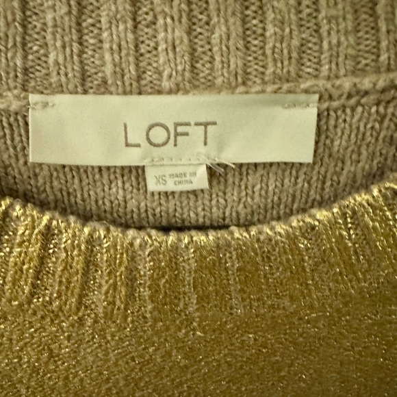 LOFT Gold Foiled Women's Sweater - Size XS - NWOT - Picture 4 of 8